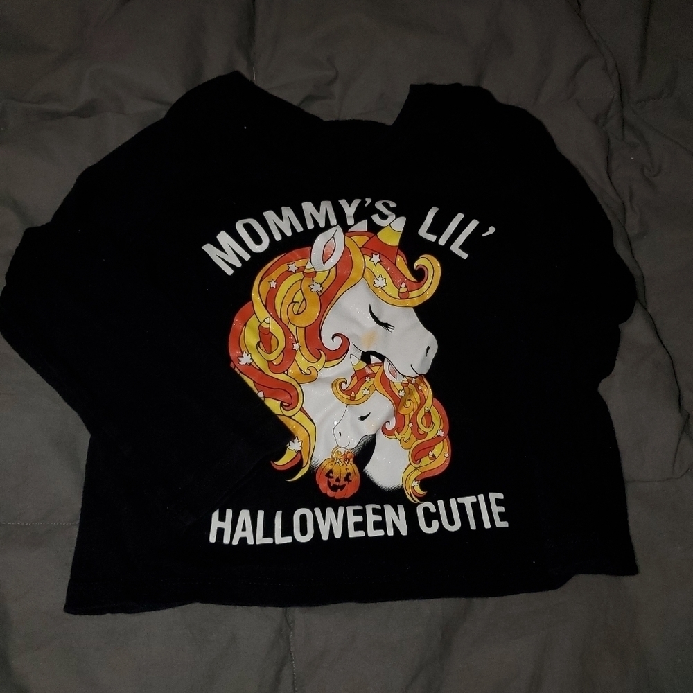 MOMMY'S Lil Halloween cutie long sleeve tee